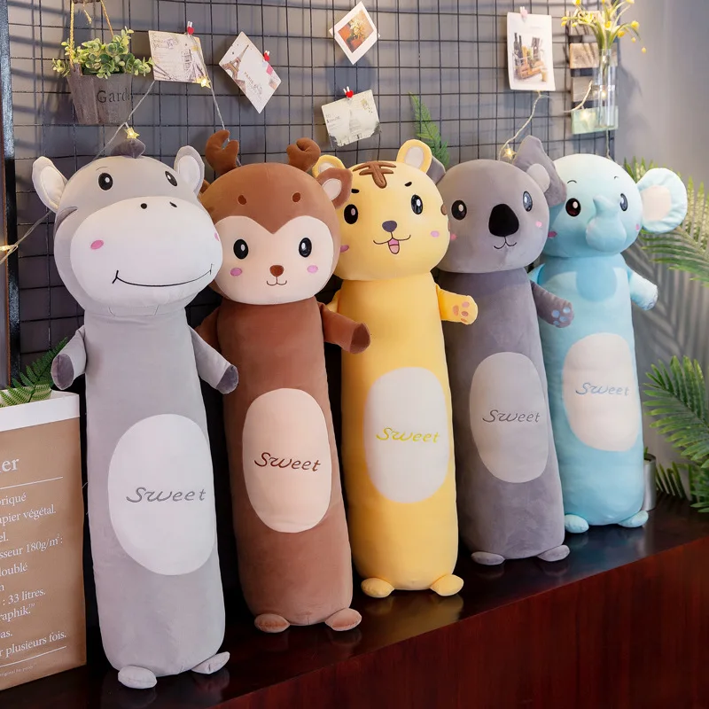 Длинная Подушка с животными большой размер мультяшный тигр коала Детский слон