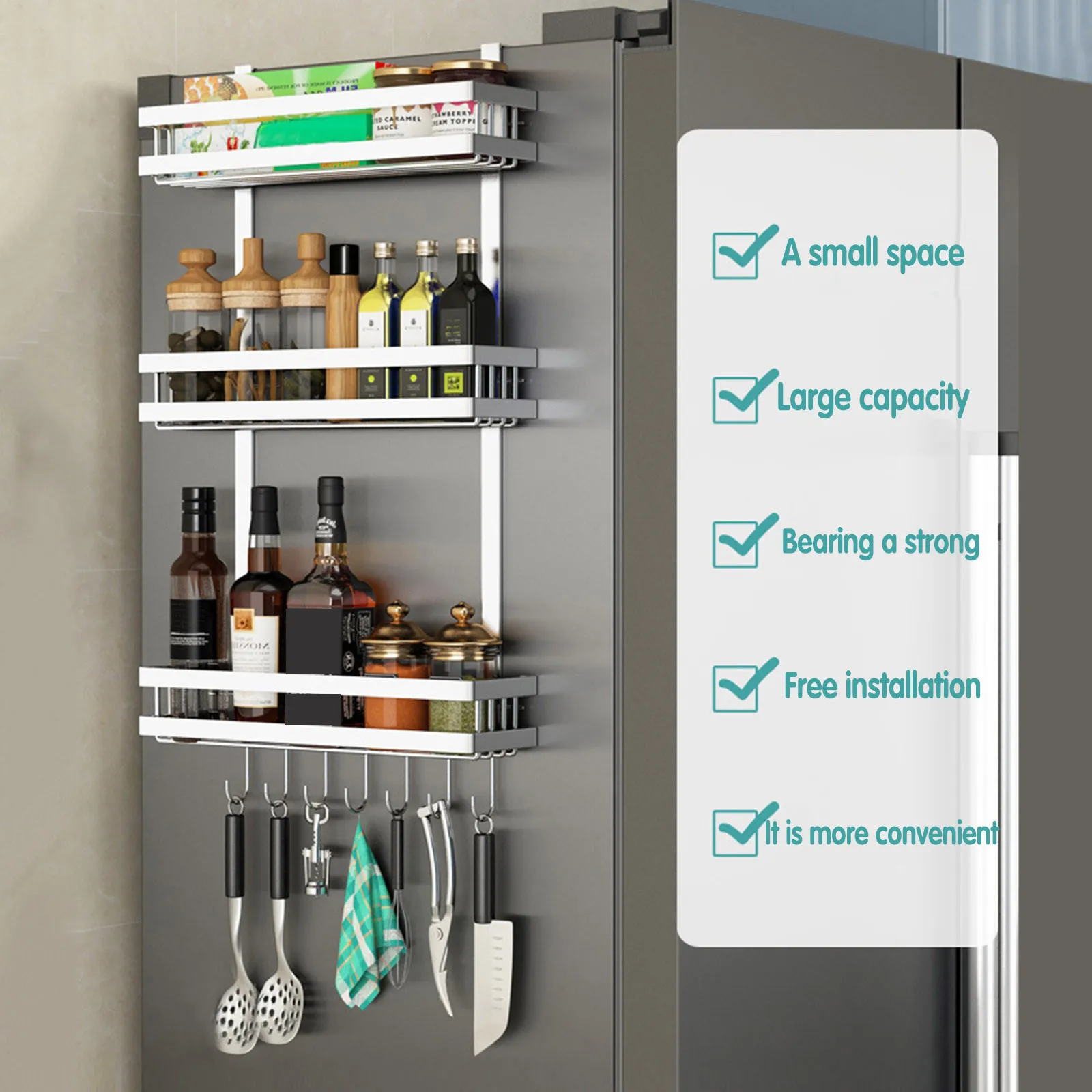 

Storage rack Sorting And Organizing Storage Racks Refrigerator Racks Free Installation Creative Kitchen Supplies Rack Shelf