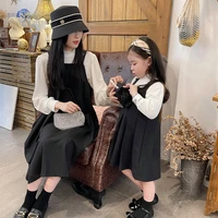 2pcs mom daughter dress parent child matching outfit mother and children two piece clothes set autumn girls womens dresses suit
