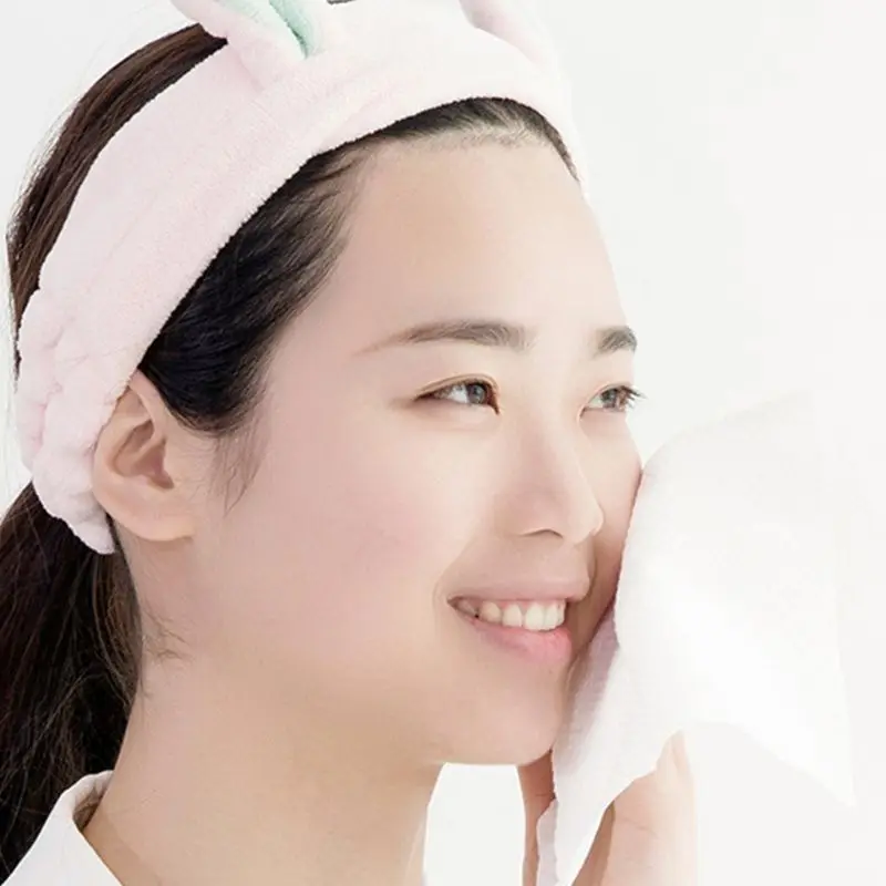 

80pcs/pack Disposable Cotton Face Tissue Towel Wipes Makeup Remover Facial Cleansing Washcloth Pearl Home Travel Wet Dry