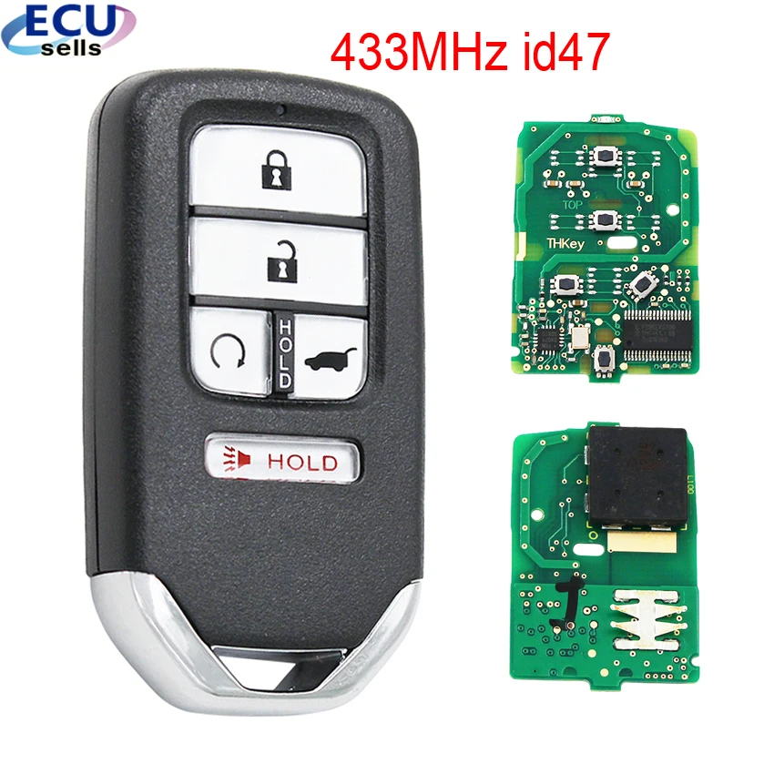 OEM 433 МГц ID47 чип FCC аддитивного цветового пространства: KR5V2X Замена 4 + 1 5 кнопки