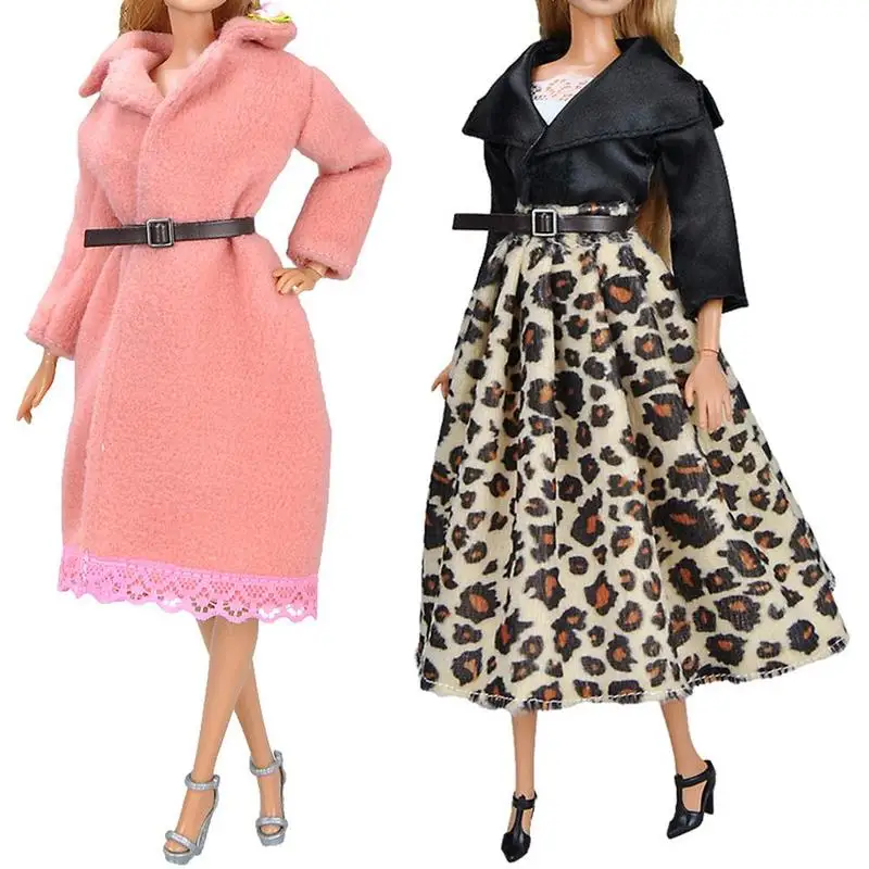 

Kawaii High-end Luxury Windbreaker With Belt Clothing For Clothes Accessories Toy Girl Simulation Fashion Clothes