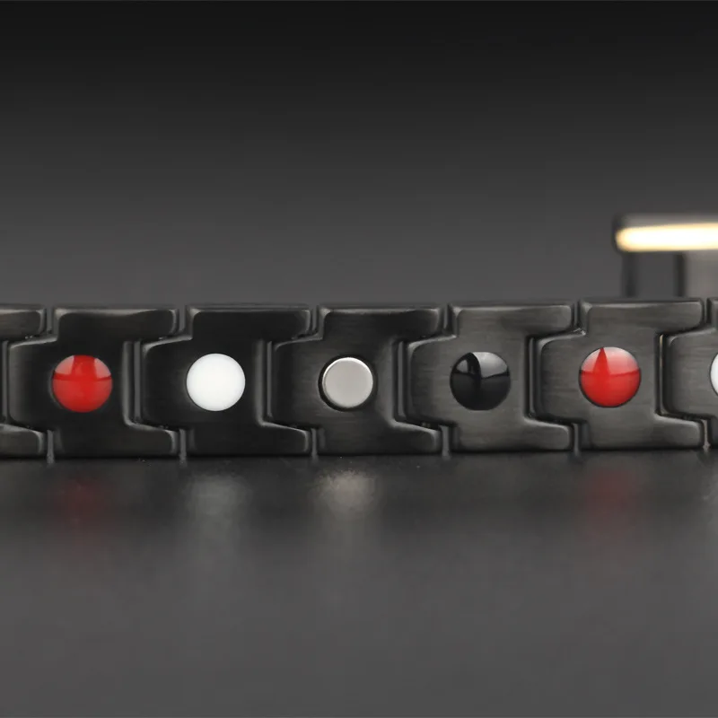 

Men Jewelry Healing magnetic Bangle Balance Health Bracelet Silver Titanium Bracelets Special Design for Male