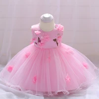 toddler baby girl infant flower princess dress lace tutu baby girl wedding party prom 1st birthday christening formal gift