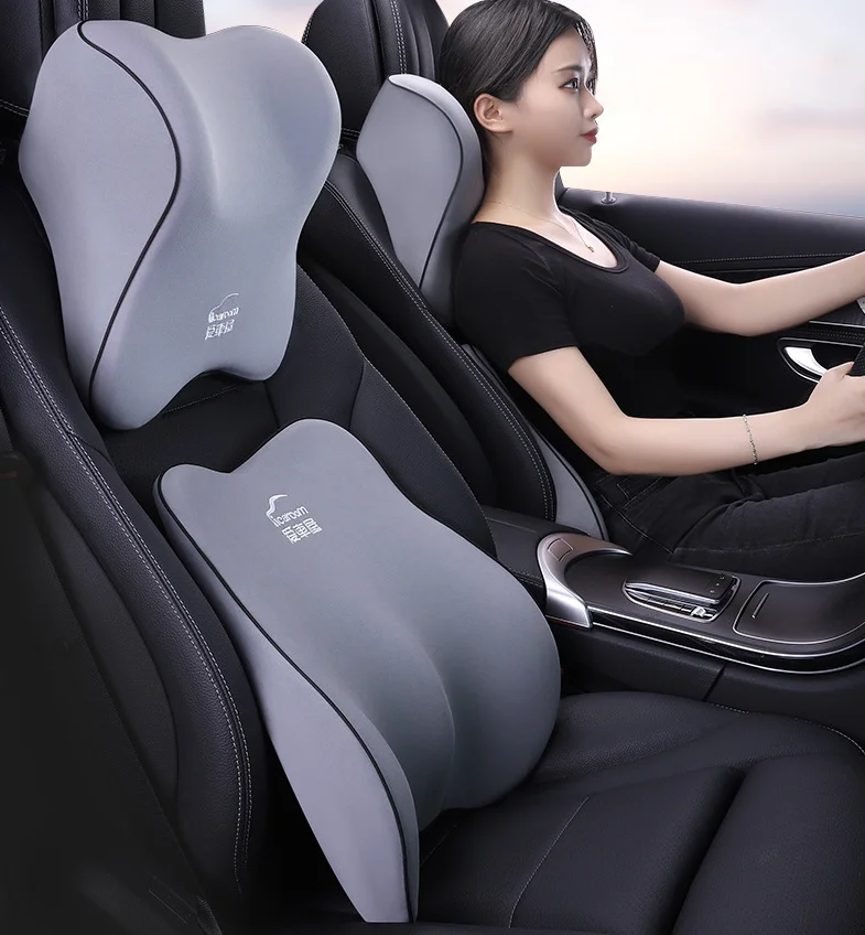 

Car Seat Headrest Pillow Neck Lumbar Support Pillow For Car Travel Pillow Soft Seat Back Support Waist Pillow Car Accessories
