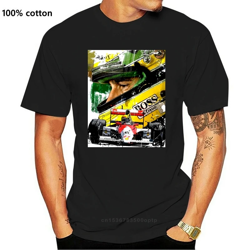 

Fashion 2019 Top Tee Mens AYRTON SENNA ARTWORK T SHIRT Print T Shirt