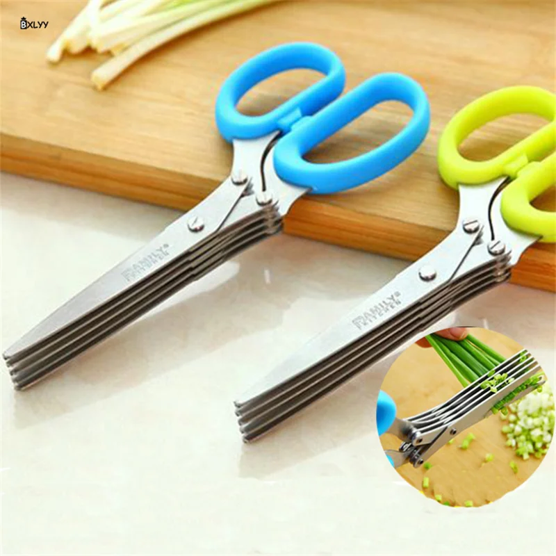 

Kitchen Scissors Multifunctional Stainless Green Onion Scissors Baby Food Supplement Scissors Form for Cooking Kitchen Tools.85z