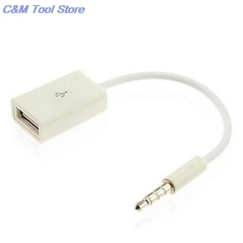 Новый Автомобильный MP3 3 5 мм штекер AUX аудио разъем к USB 2 0 гнездовой конвертер