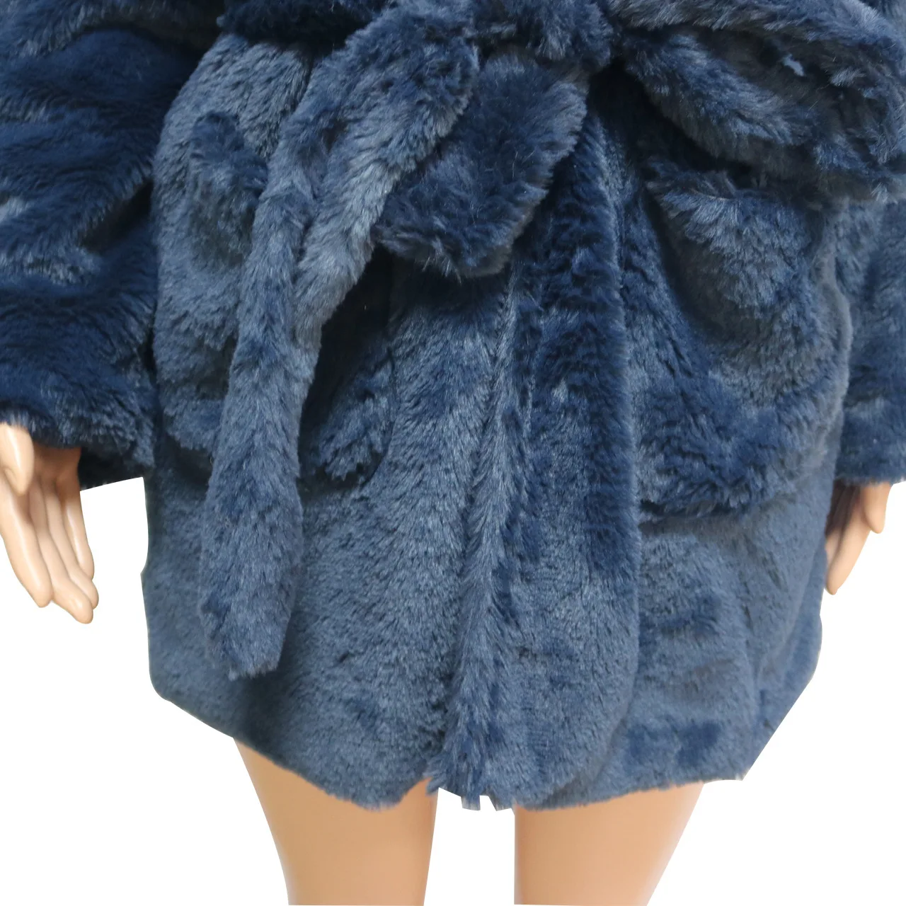 

Winter Sweater Rabbit Fur Coat Long Sleeve Solid Sashes Bandage Fashion Trench Women Clothes Plus Size Casual Long Coat 2019 New