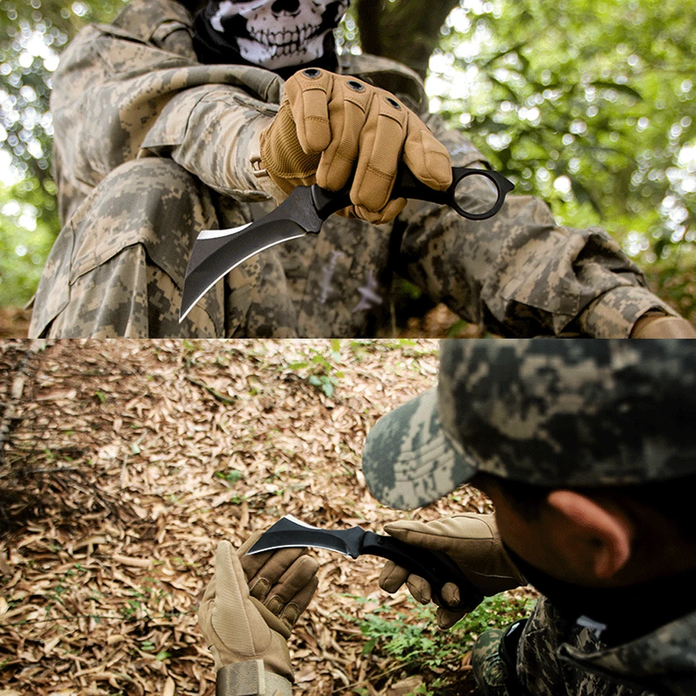 Походный охотничий нож Promithi, нож Karambit, нож для выживания с фиксированным лезвием, ножи с оболочкой
