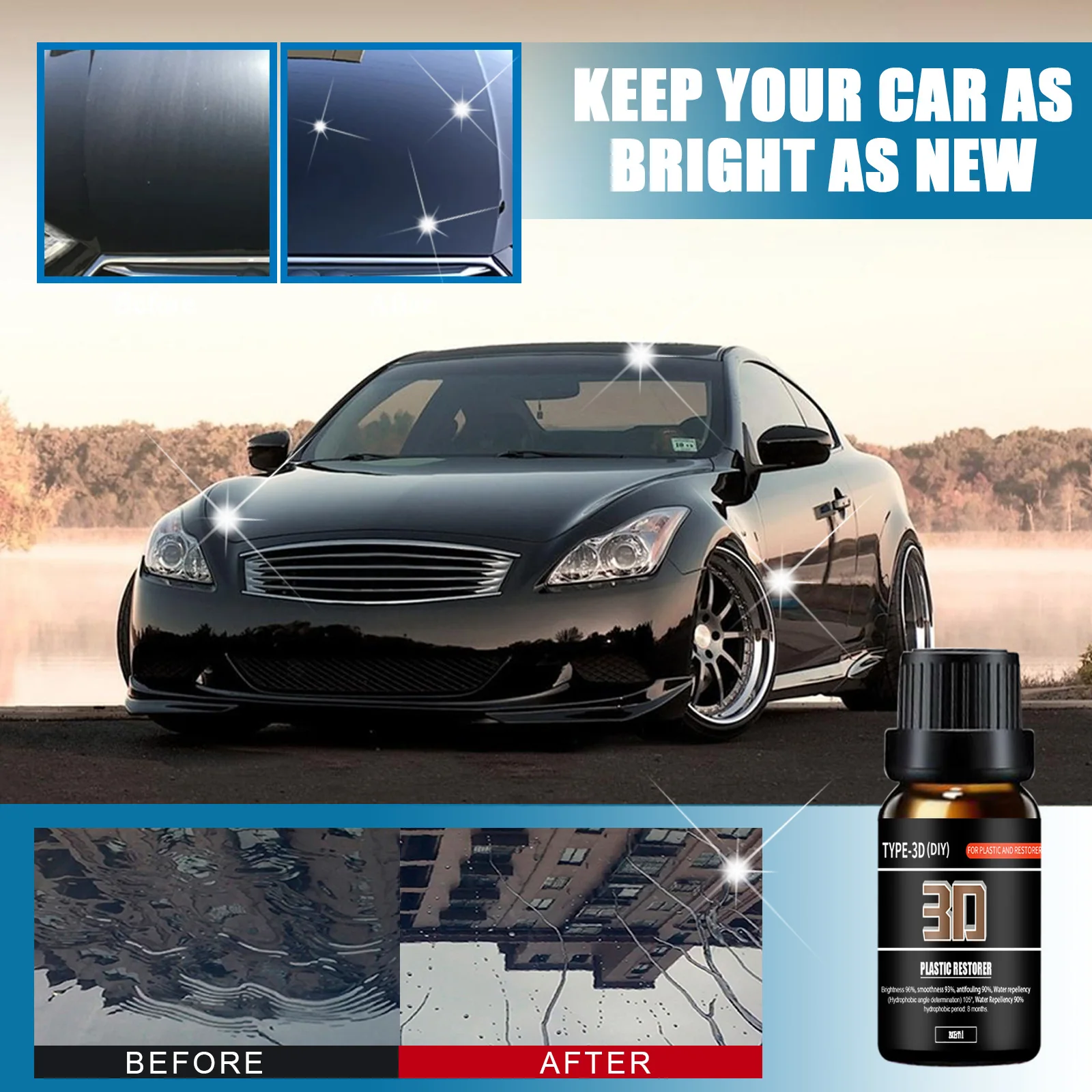 

Automotive Interior Maintenance Plastic Parts Retreading Agent Car Maintenance Wax Leather Instrument Panel Retreading Agent