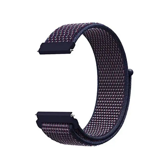 Indigo 22 мм 20 мм нейлоновый ремешок для samsung gear S3 S2 Band Galaxy 46 мм 42 мм Active 2 полосы для Xiaomi Huami Amazfit Sport/Bip - Цвет ремешка: Indigo