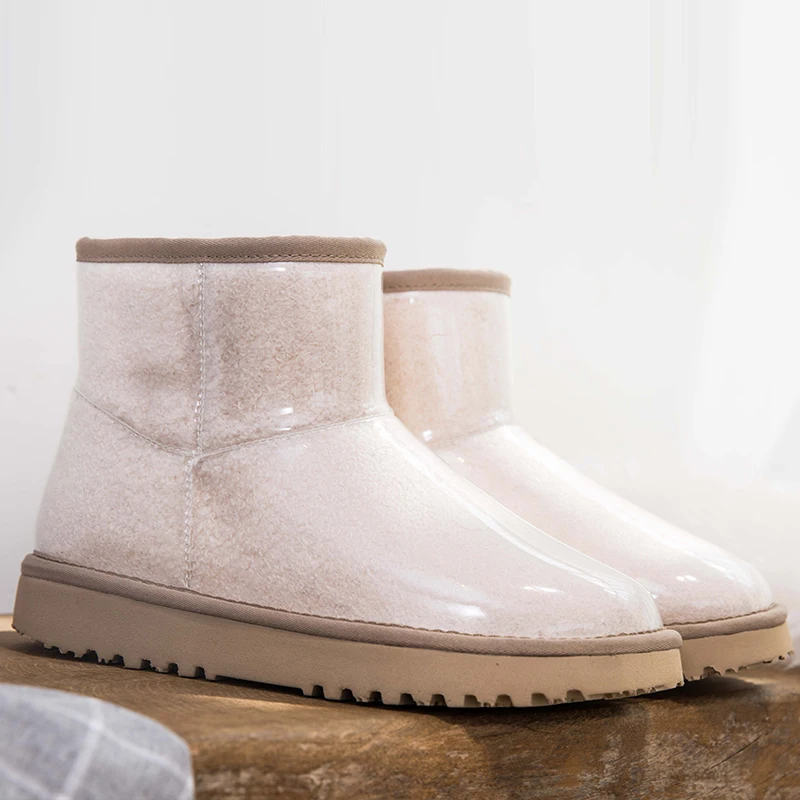 winter boots women 2019 new short sheep fur one snow female waterproof non-slip warm plus velvet slim cotton shoes |