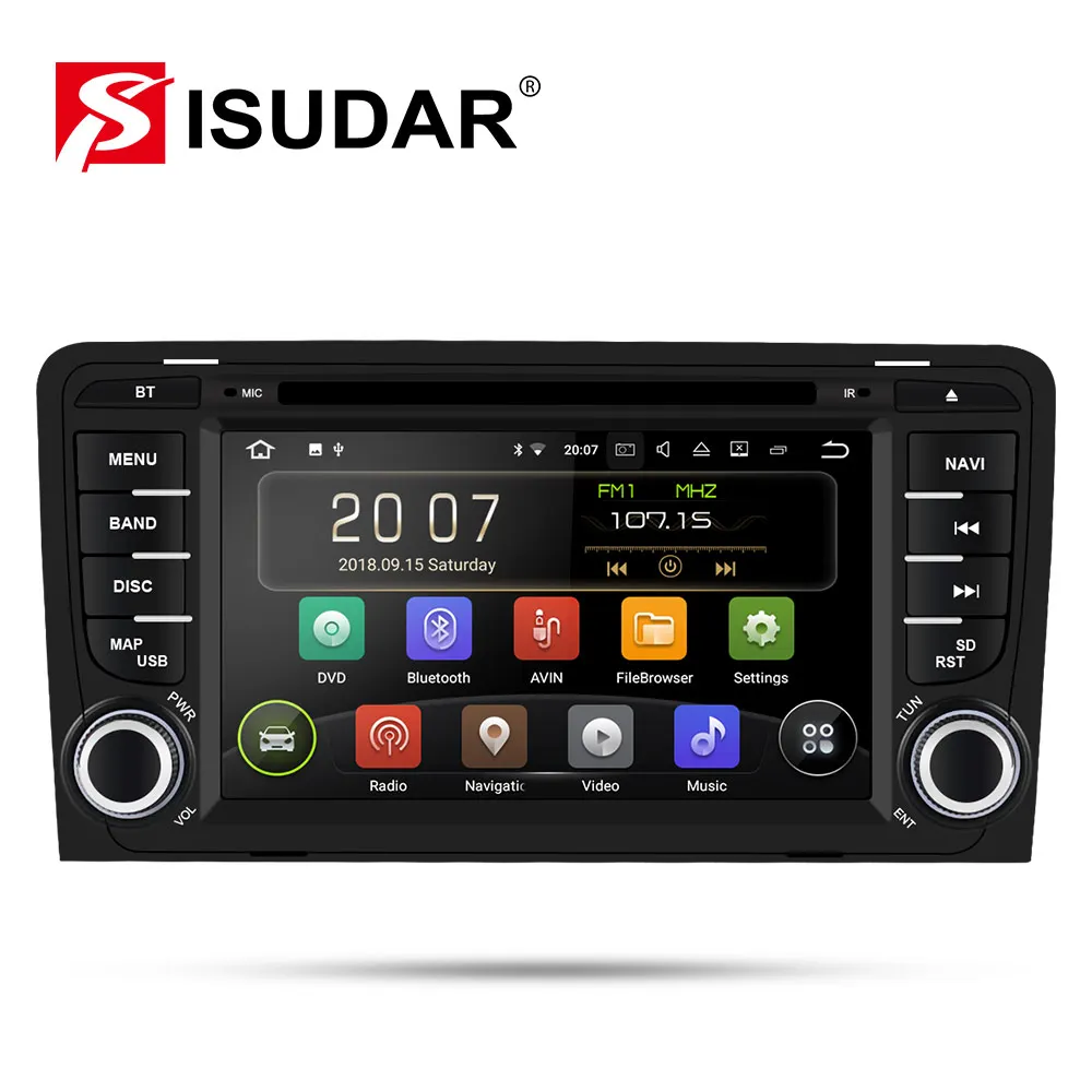 Ips DSP Android 9,0 4 ГБ/2 Гб 8 ядерный/4 core 2 дин gps для Audi A3 S3 2003-2012 DVD плеер навигационная Авто Аудио мультимедиа