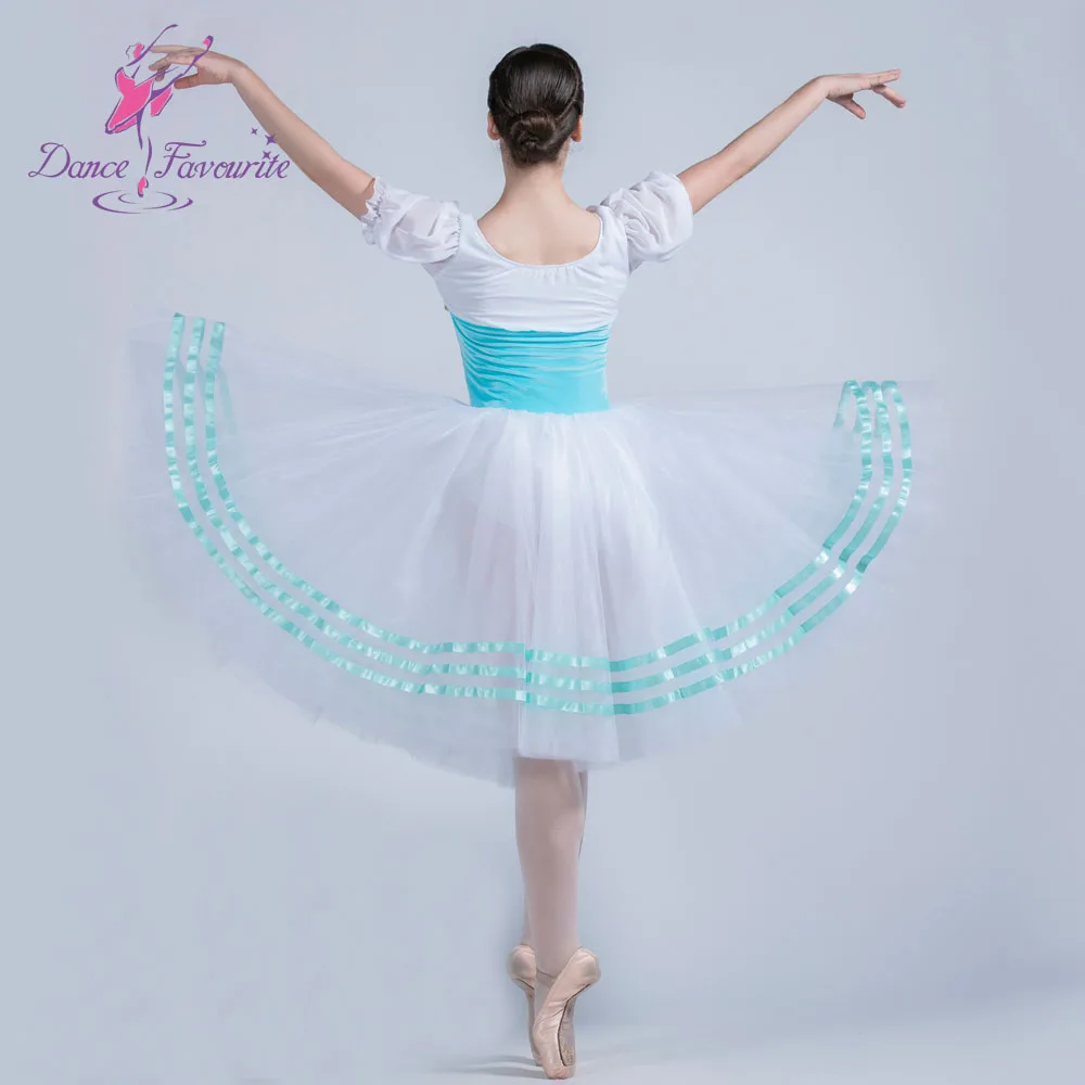 Бледно-голубой бархатный белый топ из спандекса лиф балетная пачка