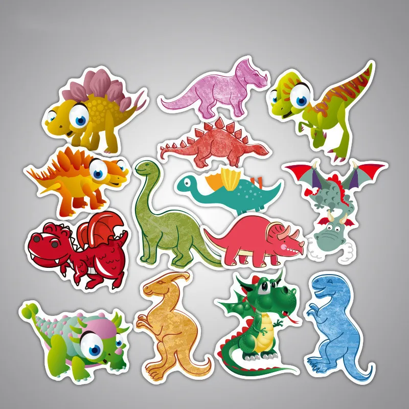 Динозавр стикер пакет мультфильм аниме шаблон один кусок пространства