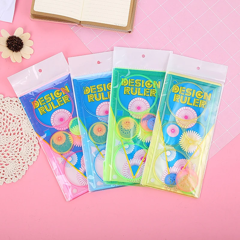 

Rulers Multifunctional Kaleidoscope Variety Painting Board Ruler Kindergarten Student Stationery Curved Drawing Ruler H-best