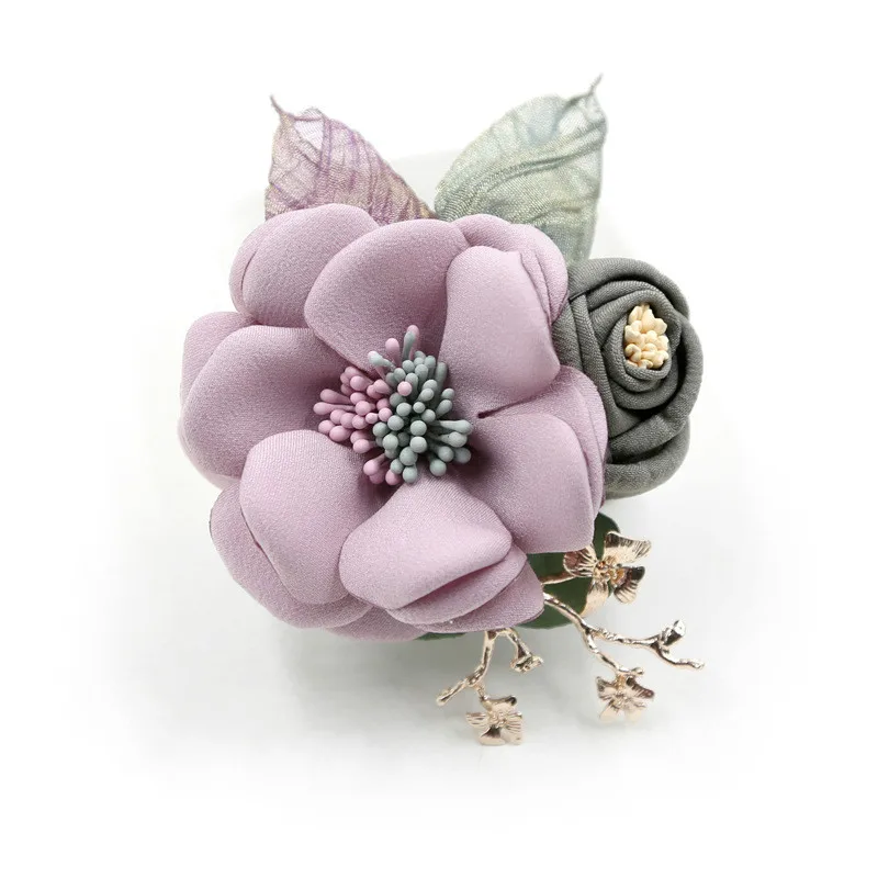 Трендовые романтические милые тканевые броши в виде цветов Высококачественная