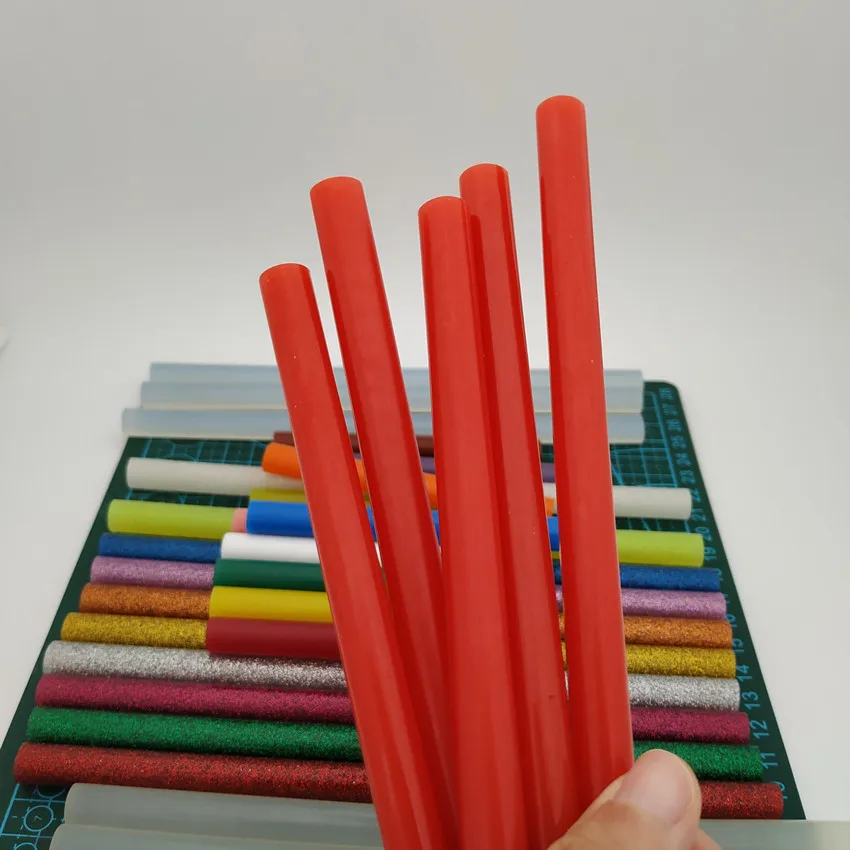 

7*200mm*10PCS Hot Melt Glue Stick Bright Red Lacquer Wax DIY Gift Box Seal Christmas Valentine's Day Wine Bottle Cap Painting