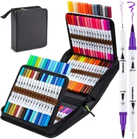 felt tip pens 120 coloring drawing art markers set dual tip fineliners bullet pens watercolour brush for kids adult drawing