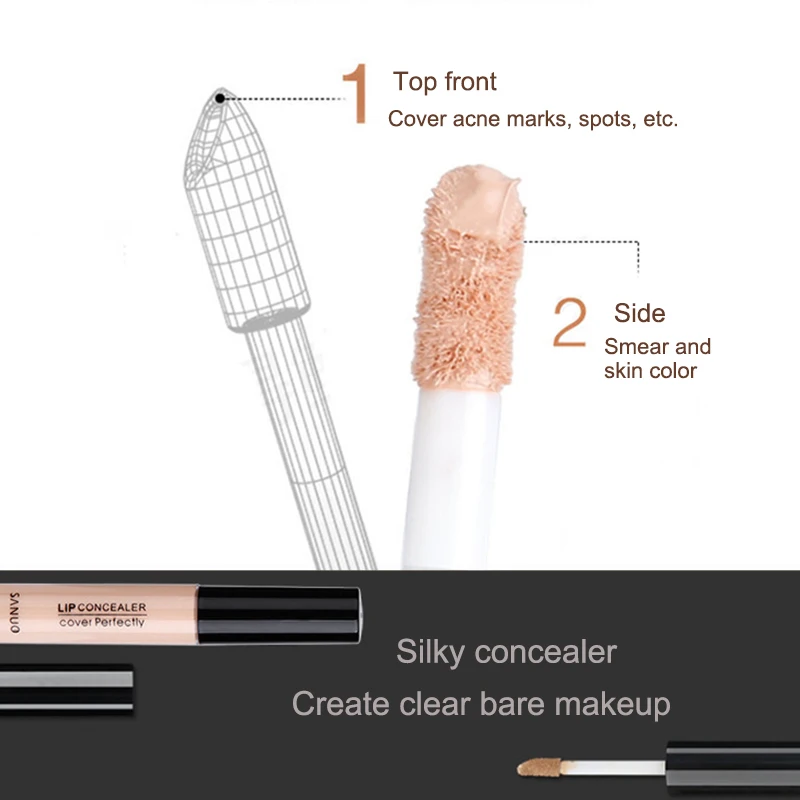 Шелковистый консилер для губ палочка покрытие прыщи веснушки ручка шрамы основа