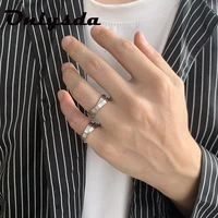 onlysda korean stainless steel couple double undefined rings simple women men valentines day jewelry engagement accessories