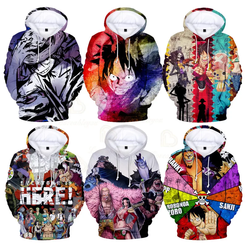 

2021 One Piece Monkey D Luffy 3D Hoodies Men Women Long Sleeve Autumn Pullover Sportswear Tracksuit Casual Thin Sweatshirt