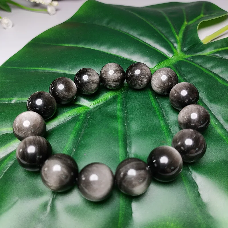 Браслет мужской с черными и серыми бусинами | Украшения аксессуары