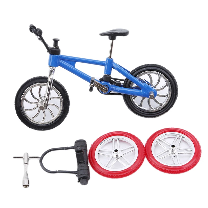 

Миниатюрный размер, несколько цветов, имитация сплава, Пальчиковый велосипед, фингерборд, велосипедные игрушки с тормозной веревкой, рожде...