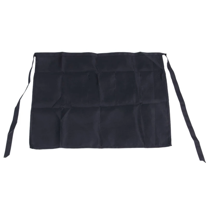 Черный половинный фартук для женщин мужские повара официант с 2 карманами бар