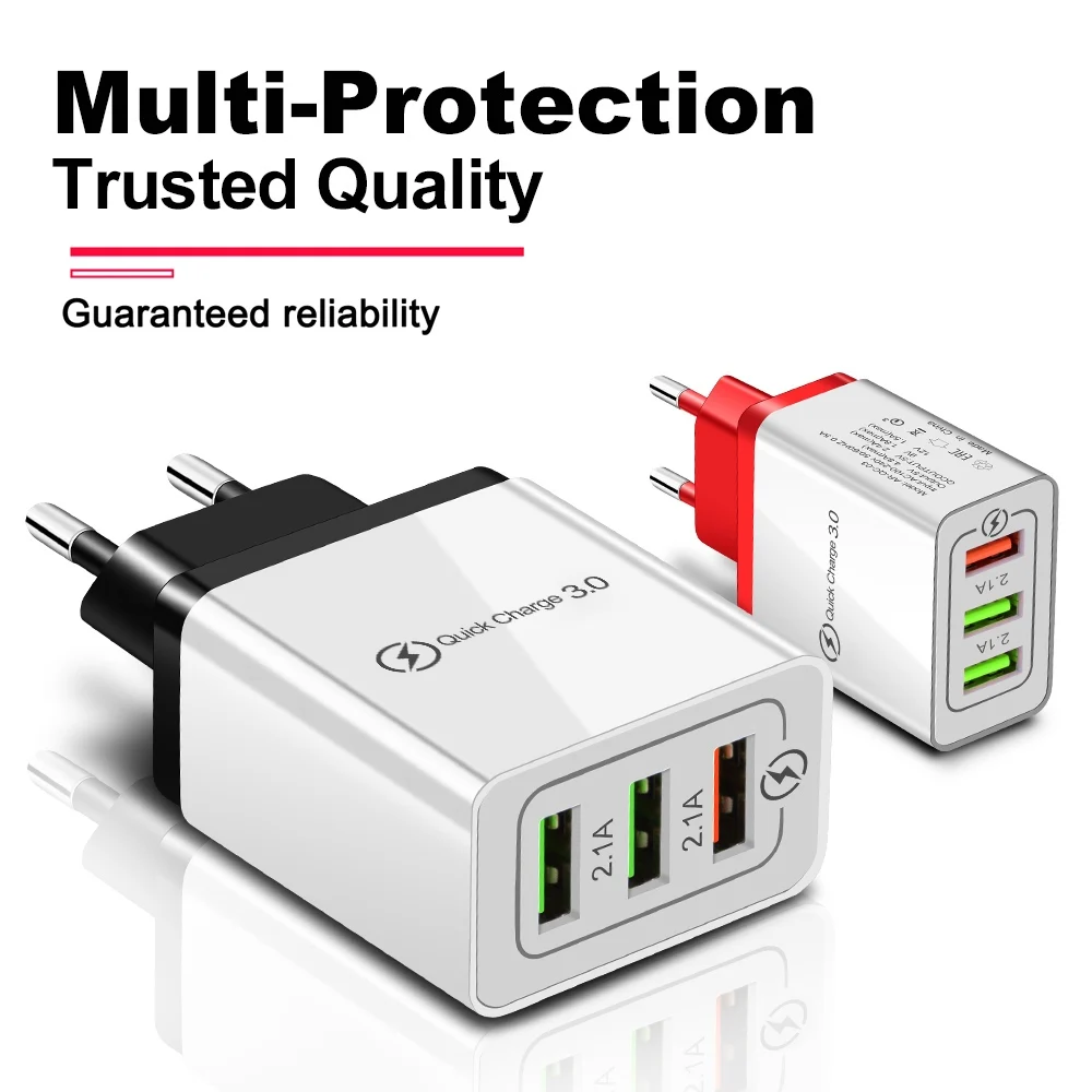 Олаф USB зарядное устройство для Xiaomi a2 Quick Charge 3,0 EU US Plug для samsung S8 S10 зарядное устройство для мобильного телефона 5 в 3 А быстрое зарядное устройство для iPhone