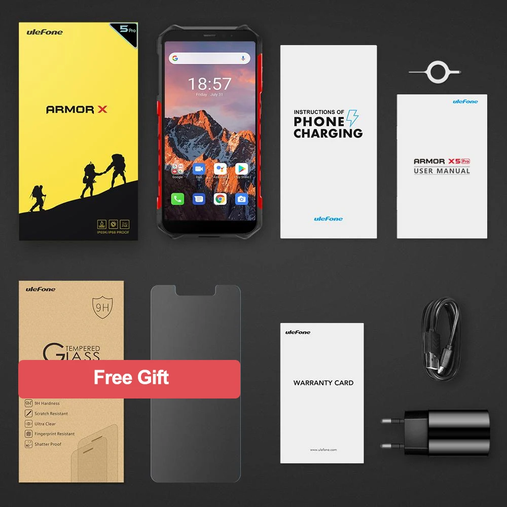 Ulefone Armor X5 Pro Прочный Водонепроницаемый Смартфон 4 ГБ+64 ГБ Android 10 0 Сотовый телефон NFC