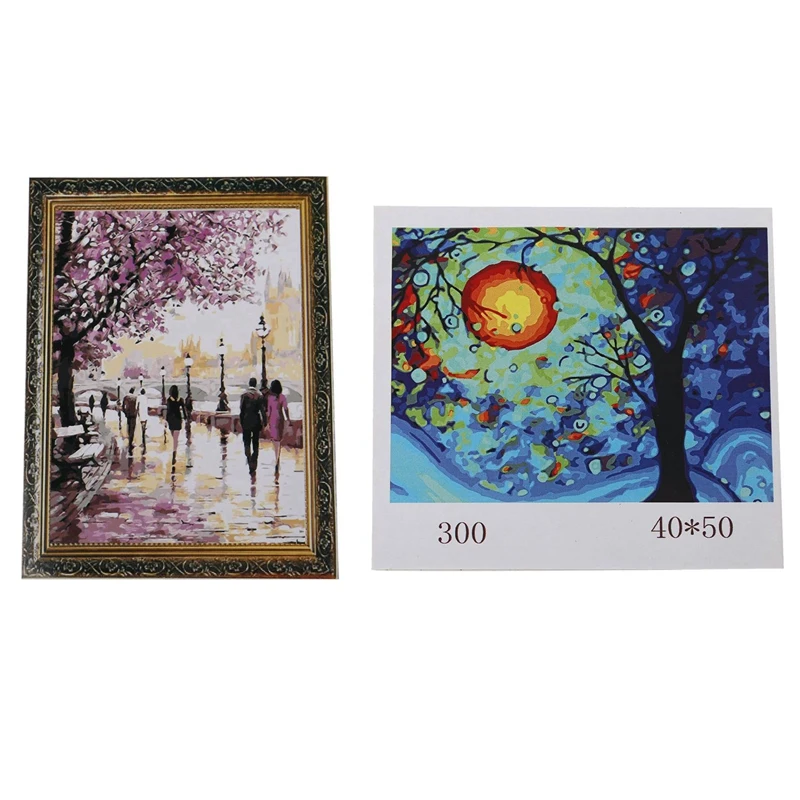 2 набора DIY масляной краски ing Paint по номеру Kit Рисование с кистями краска 16X20 дюймов