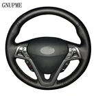 GNUPME черного цвета из искусственной кожи чехол рулевого колеса автомобиля для Hyundai Veloster 2011 2013 2012 2014 2015 2016 2017 2018
