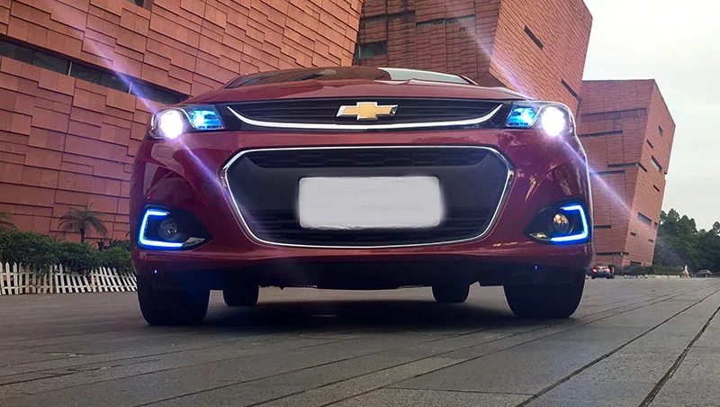 2 шт. ABS дневные ходовые огни для Chevrolet Malibu 2016 2017 белый + желтый указатель поворота