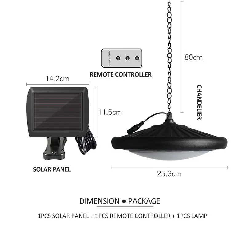 Ретро светодиодная Солнечная люстра подвесной светильник Led Открытый Двор Сад