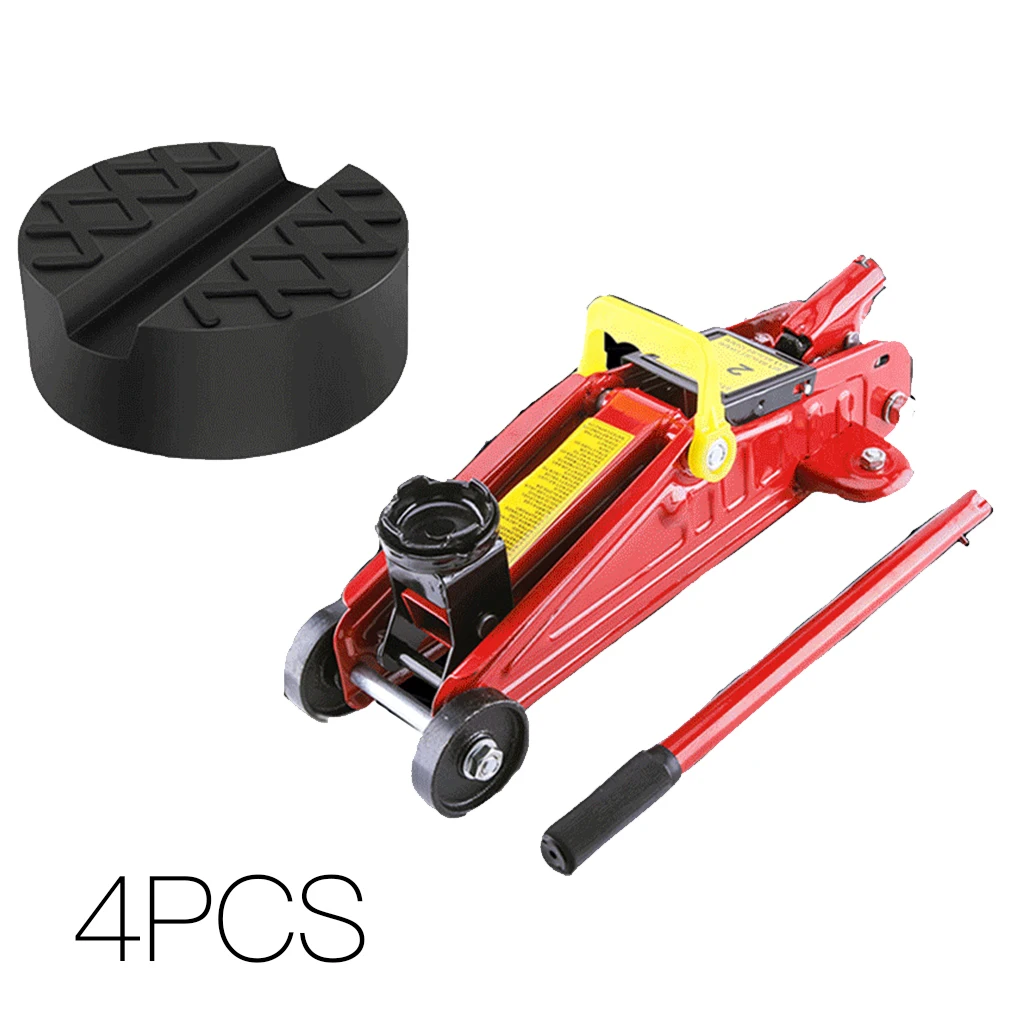 

4Pcs Jack Disk Rubber Pad Lifting Jack Guard Adapter Elasticity DIY Car Slotted Mat Accessory