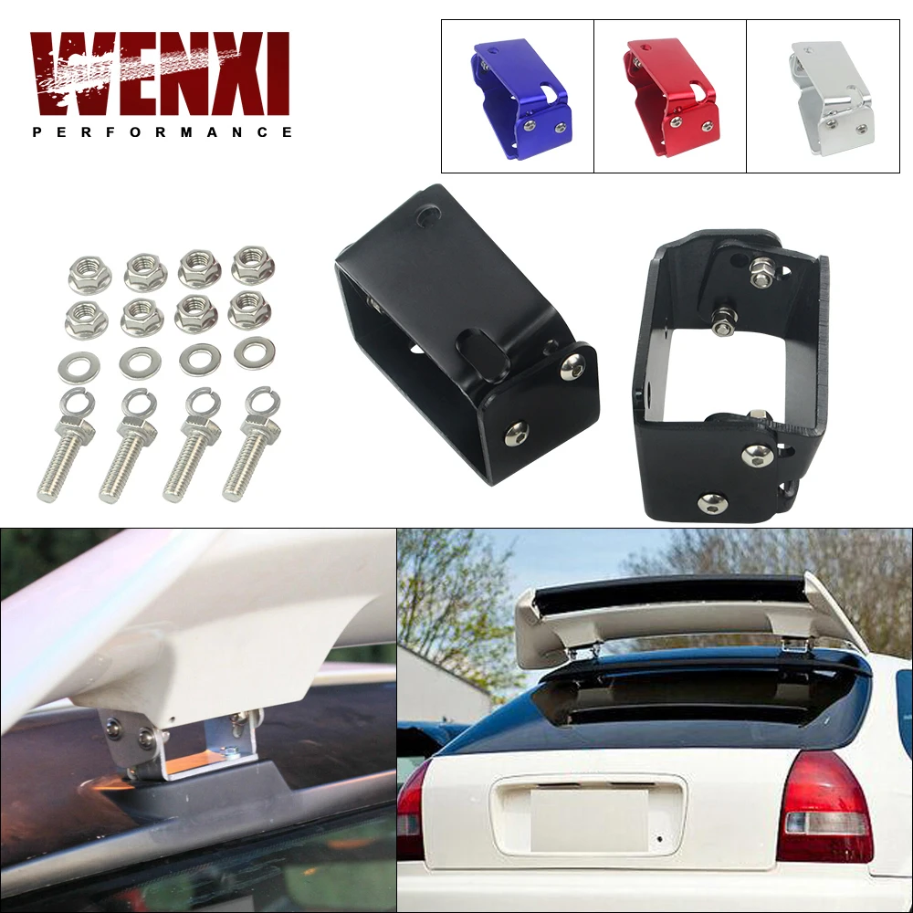 

For 96-00 Honda Civic EK9 3DR Type R Spoiler CTR Wing Riser Lift Tilt Bracket WX-WSR01
