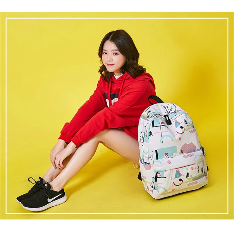 

fashion backpack women shoulder Bag School bags for teenager girls boys Preppy style Laptop backpack Mochila rucksack 2019 New