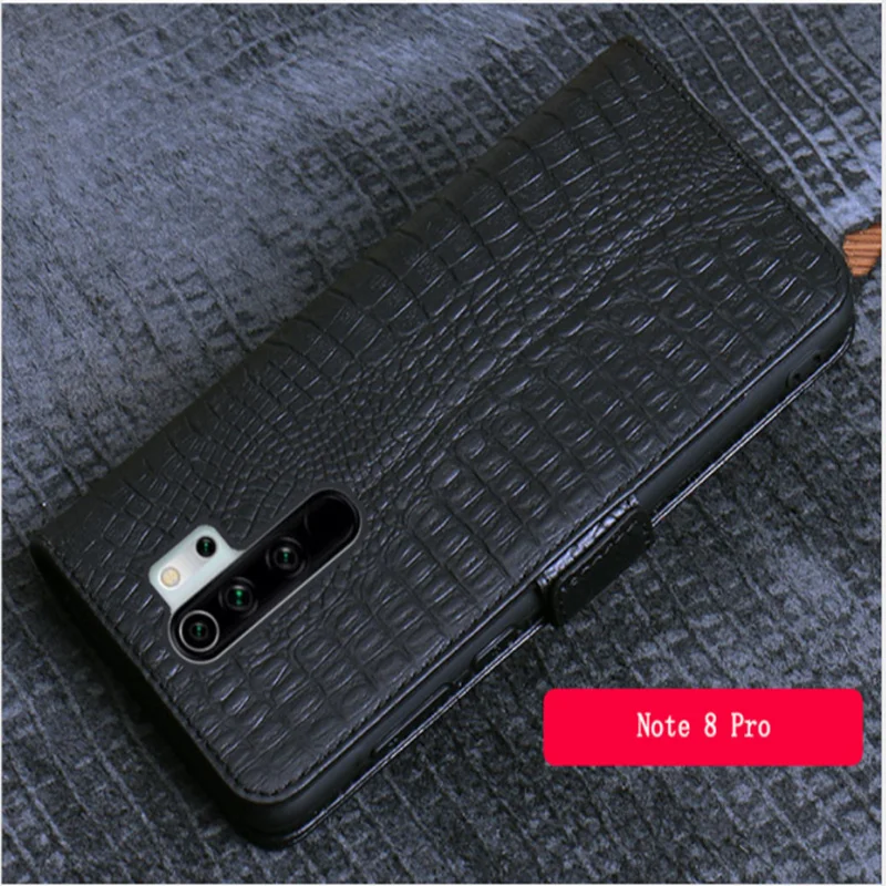 Деловой кошелек чехол для телефона из натуральной кожи для телефона Xiaomi Redmi Note 8 Pro/Redmi Note 8 флип-кошелек чехол держатель для карт Funda