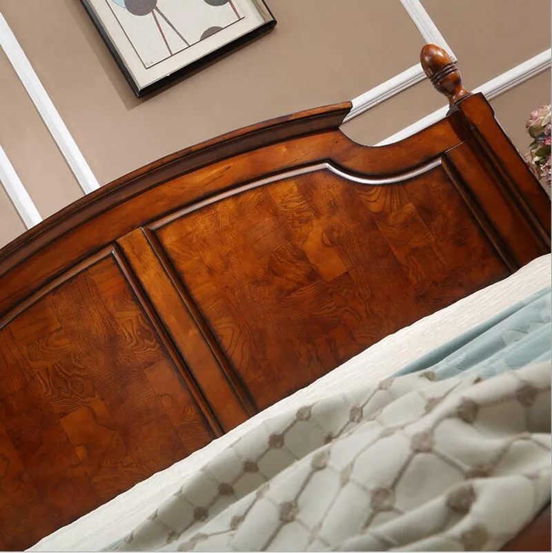 Американская деревянная кровать для 2 человек Европейская классическая