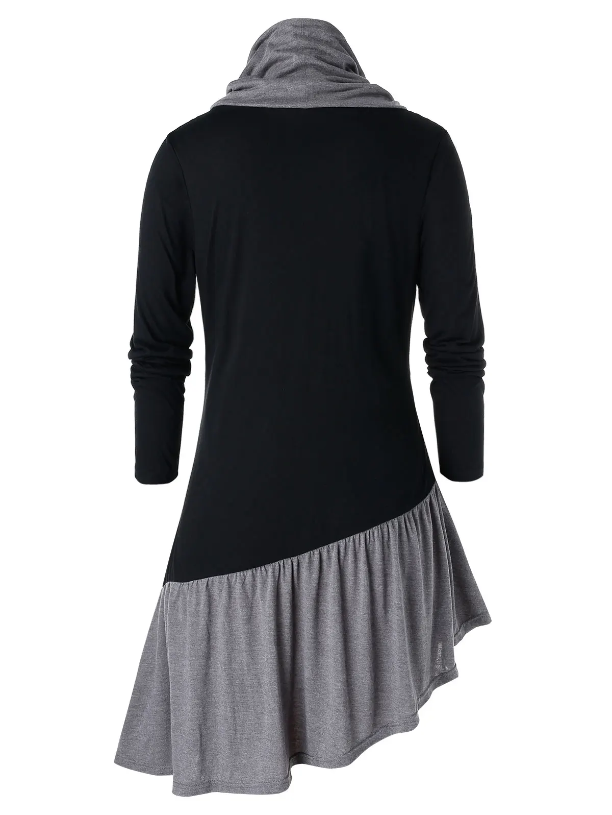 ROSEGAL размера плюс кружевная панель хомут шеи Асимметричная Туника тройник для