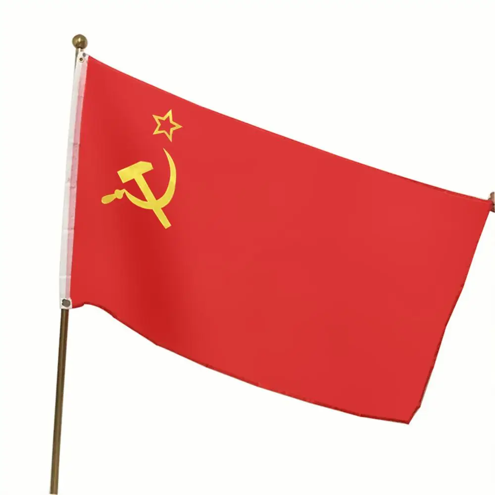 150*90CM Red Soviet Socialist Republics USSR Flag Banner Indoor Outdoor Home Decor | Flags
