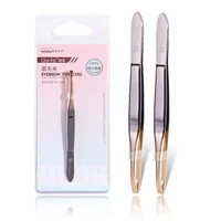 1pc eyebrow tweezer stainless steel slant tip eyes tweezer clip for face hair removal make up tools pince a epiler