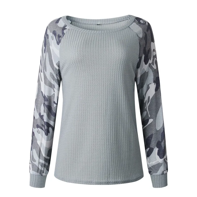 

Женская футболка с длинным рукавом и круглым вырезом, свободного покроя