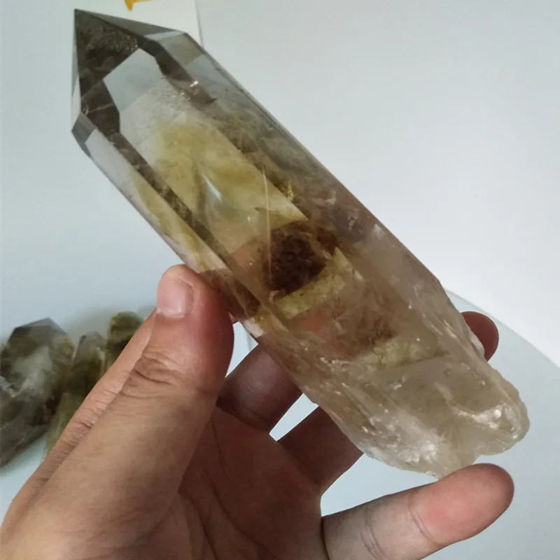 Каменный из натурального цитрина кристалл палочка точка кварц сырой камень обелиск рейки чакры камни и целебные кристаллы