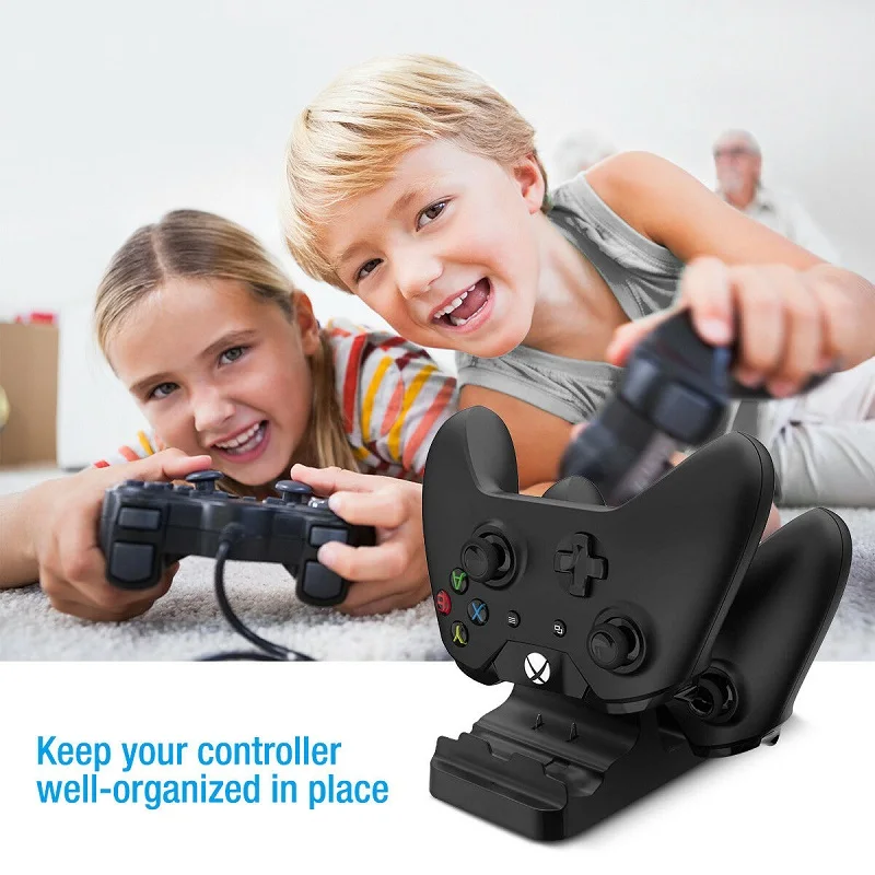 Универсальный двойной зарядный док контроллер TIPTOP зарядное устройство + 2 шт.