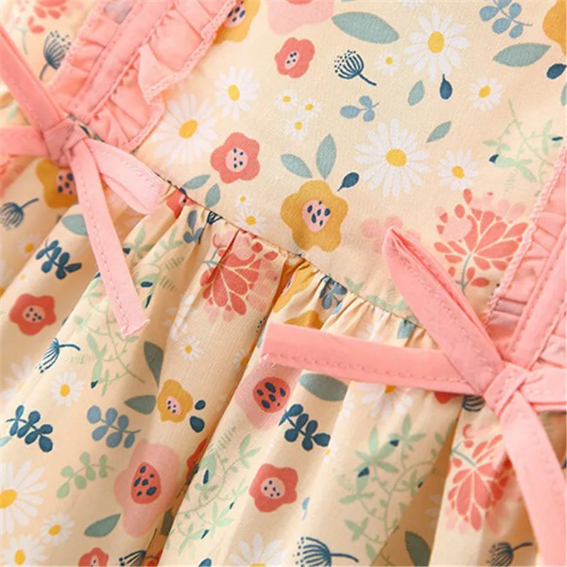 

Summer Sweet Baby Girl Clothes Set Sleeveless Print Bow Tops+Shorts 2pcs Kids Outfits Infant Toddler Clothes For 0-24m