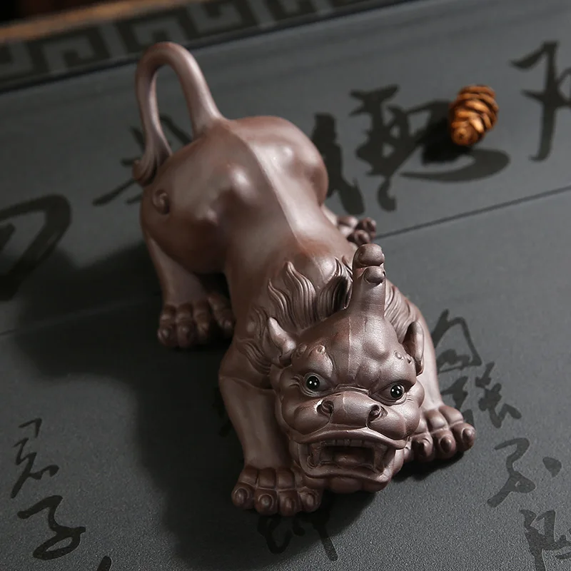 Новый год 1 шт. фиолетовая глина талисман Чай Аксессуары для домашних животных