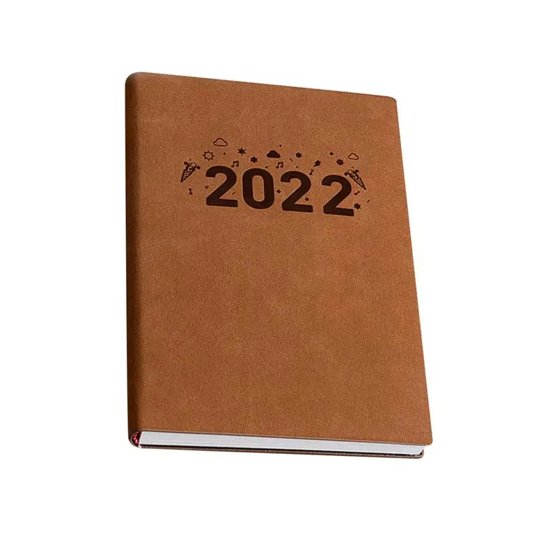 

1Pc Business Supple High-quality A5 Agenda Notepad Planning Notepad Creative Schedule Writing Notepad (Brown)
